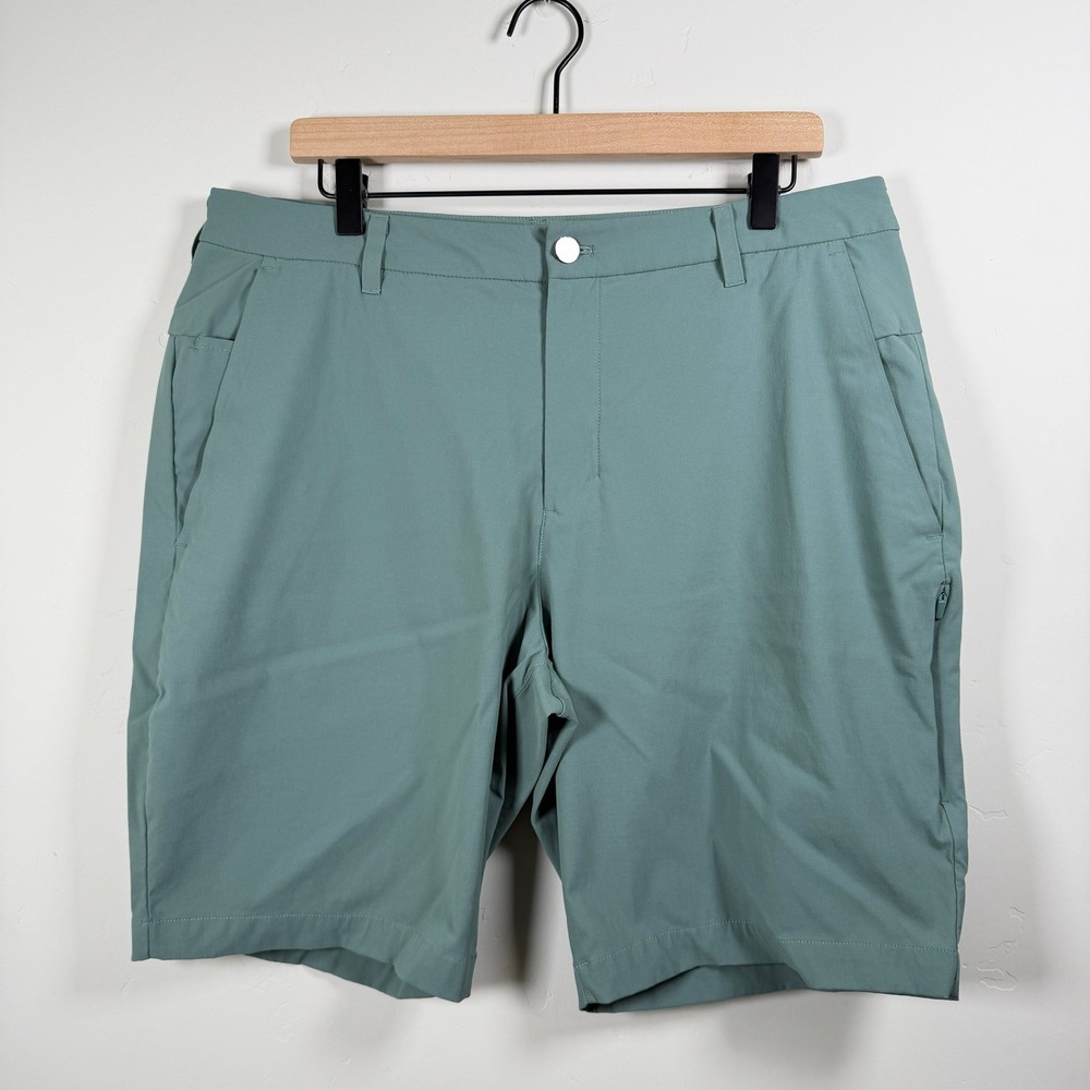Lululemon Mens ABC Classic Fit Golf Shorts 36 Tidewater Teal Commission